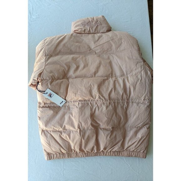 Fila Women's Puffer Jacket‎ Size M, Pink Samaira Cinch Waist Coat - Picture 5 of 5